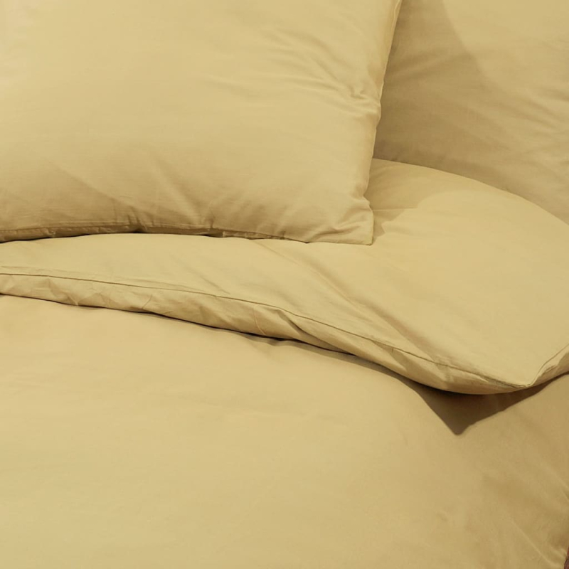 Bettwäsche-Set Taupe 200x200 cm Leichte Mikrofaser