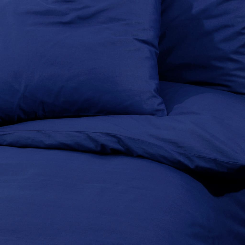 Bettwäsche-Set Marineblau 260x220 cm Baumwolle