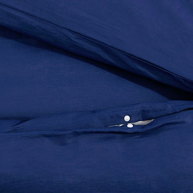 Bettwäsche-Set Marineblau 260x220 cm Baumwolle