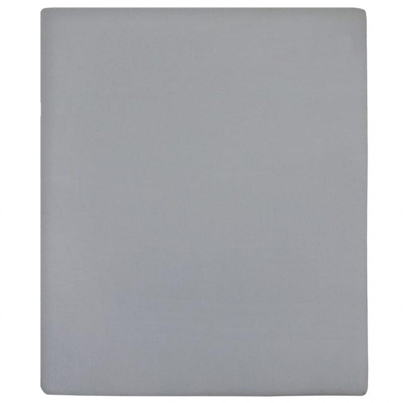 Spannbettlaken Jersey Grau 160x200 cm Baumwolle