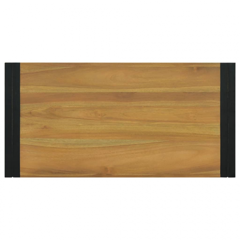 Wand-Badregal 90x45x35 cm Massivholz Teak