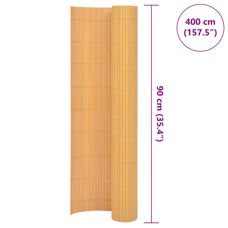 Gartenzaun Doppelseitig 90x400 cm Gelb
