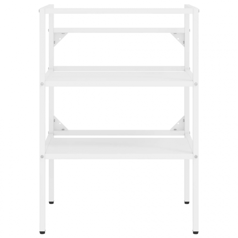 Badezimmer Waschtischgestell Weiß 59x38x83 cm Eisen