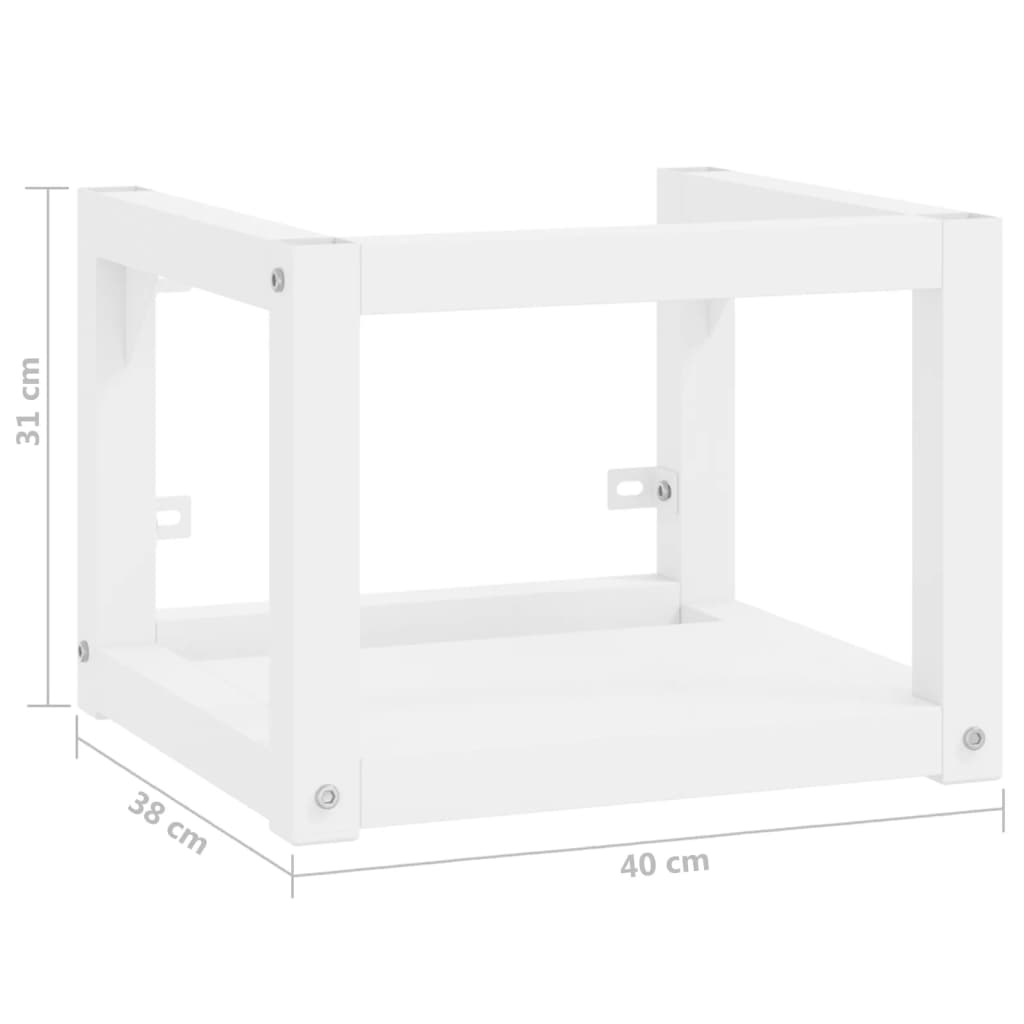 Badezimmer Wand-Waschtischgestell Weiß 40x38x31 cm Eisen