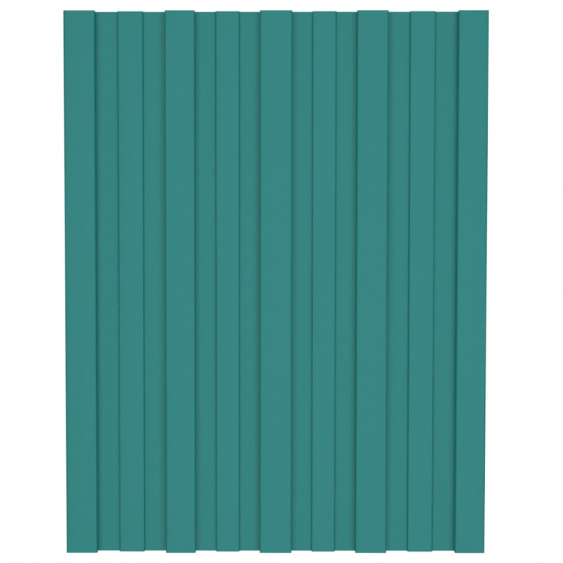 Dachpaneele 36 Stk. Verzinkter Stahl Grün 60x45 cm