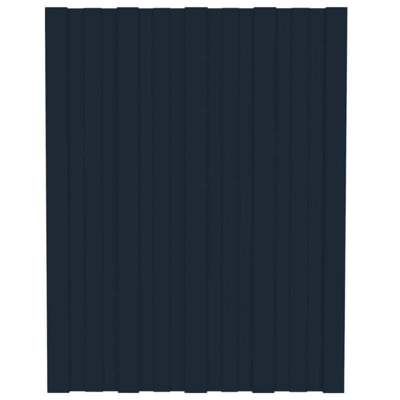 Dachpaneele 12 Stk. Verzinkter Stahl Anthrazit 60x45 cm