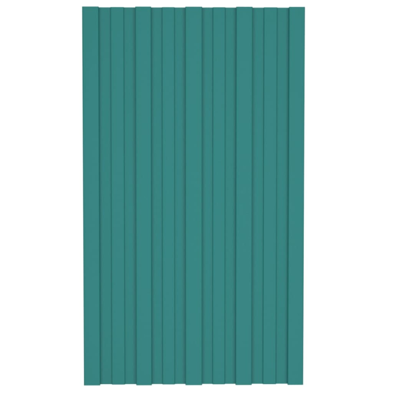 Dachpaneele 36 Stk. Verzinkter Stahl Grün 80x45 cm