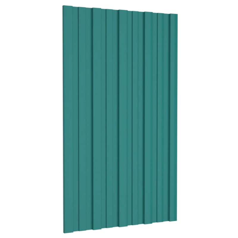 Dachpaneele 36 Stk. Verzinkter Stahl Grün 80x45 cm