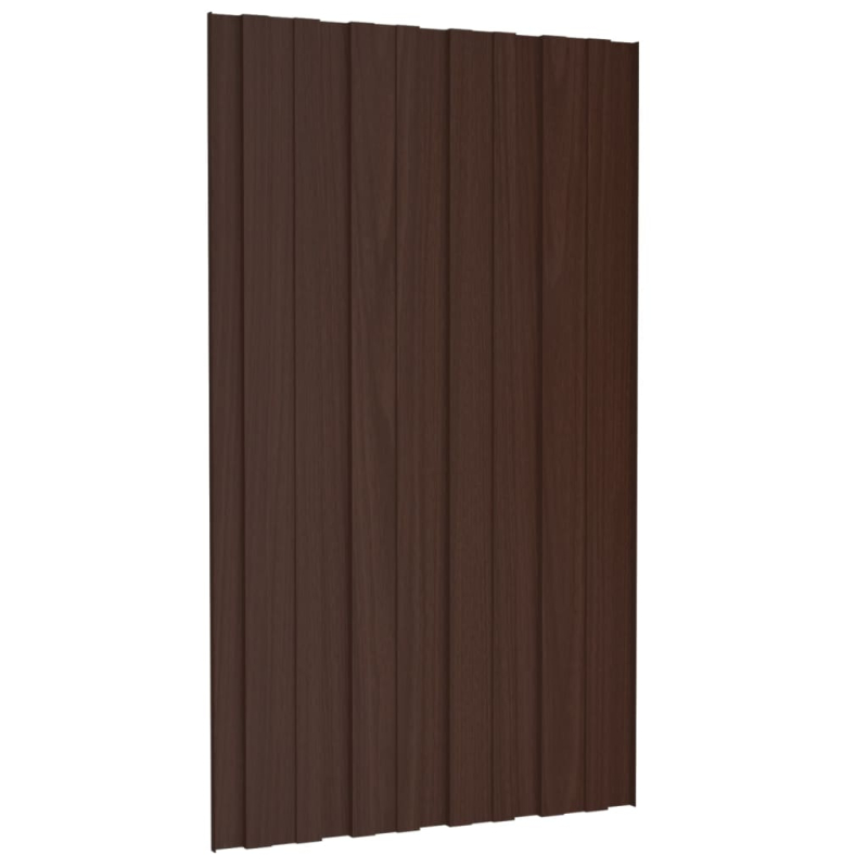 Dachpaneele 36 Stk. Verzinkter Stahl Braun 80x45 cm