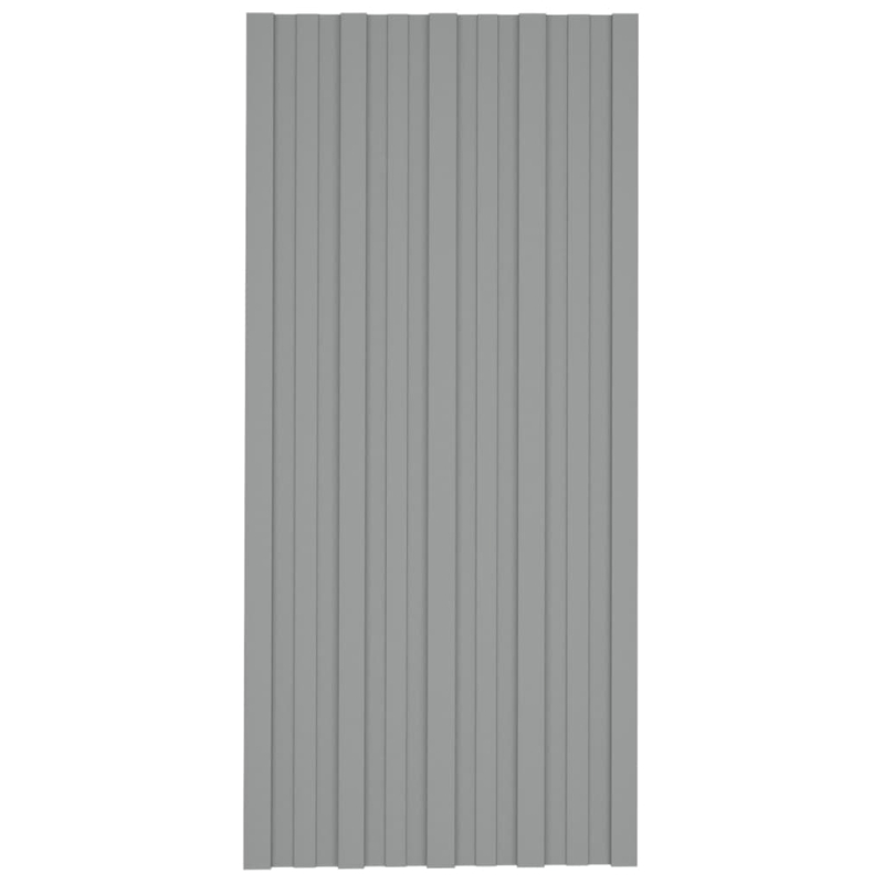 Dachpaneele 36 Stk. Verzinkter Stahl Grau 100x45 cm