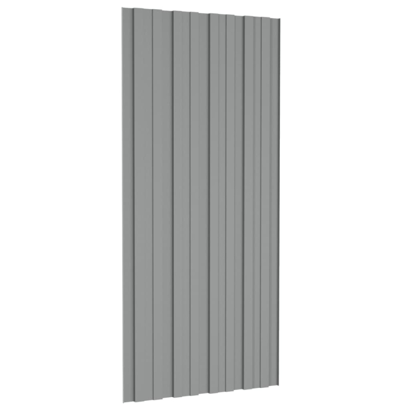Dachpaneele 36 Stk. Verzinkter Stahl Grau 100x45 cm