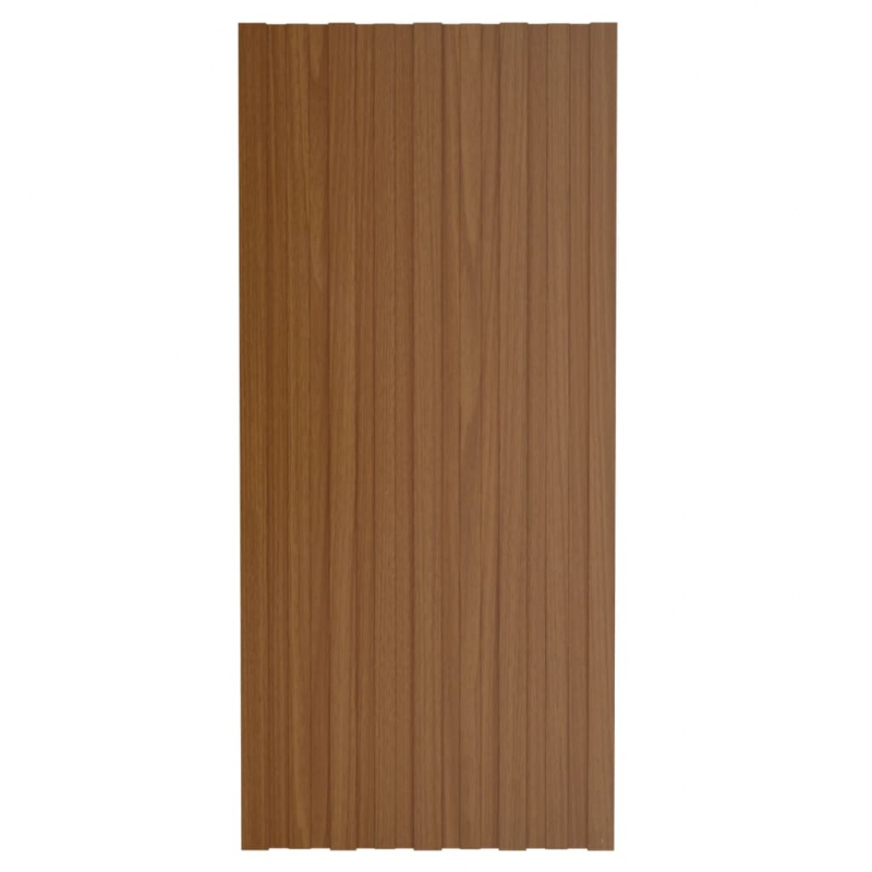 Dachpaneele 36 Stk. Verzinkter Stahl Braun 100x45 cm