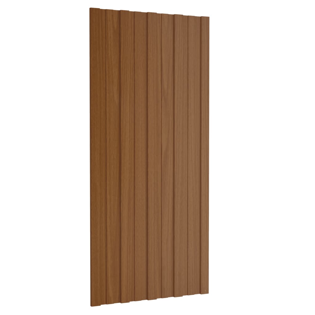 Dachpaneele 36 Stk. Verzinkter Stahl Braun 100x45 cm