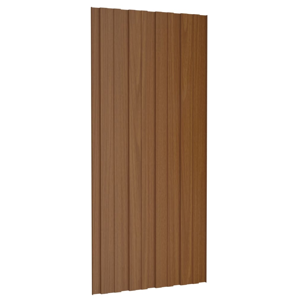 Dachpaneele 36 Stk. Verzinkter Stahl Braun 100x45 cm