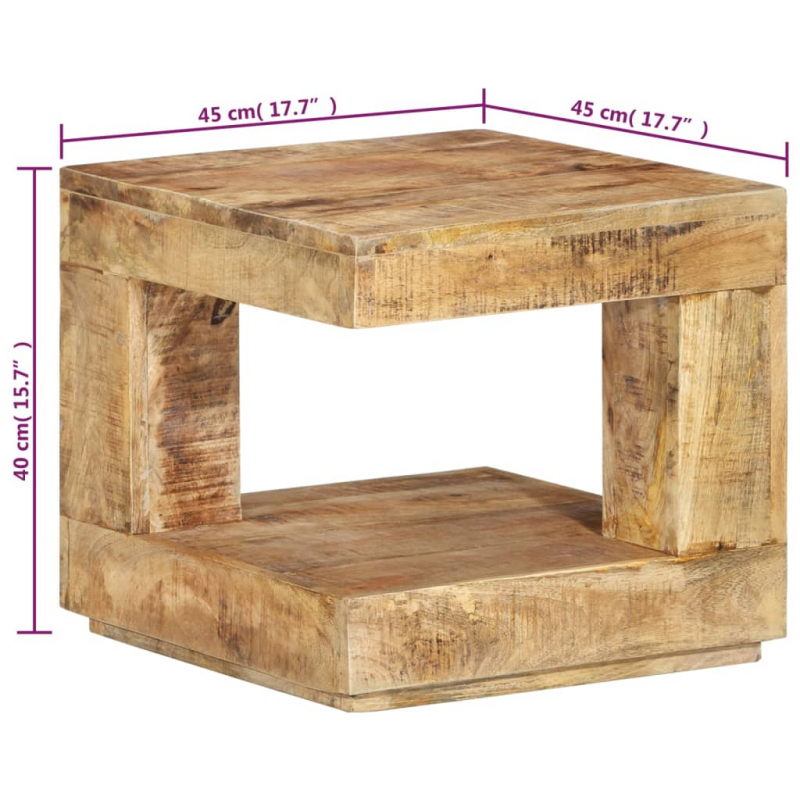 Couchtisch 45x45x40 cm Massivholz Mango