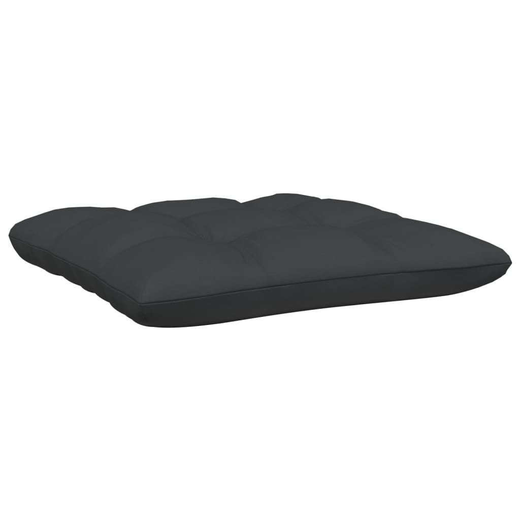 Gartensofa 2-Sitzer mit Kissen in Schwarz Massivholz Kiefer