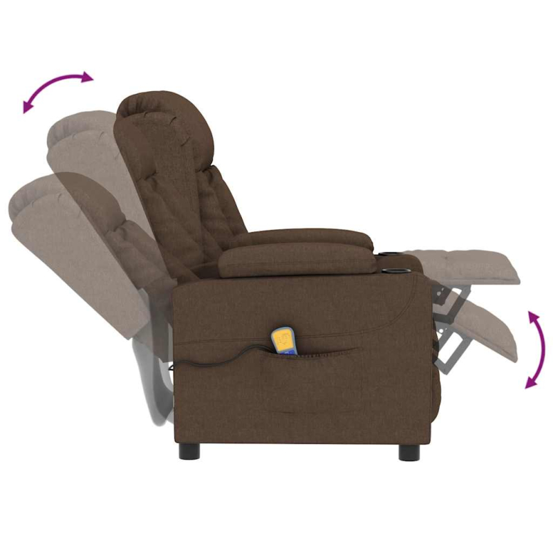 Massagesessel Braun Stoff