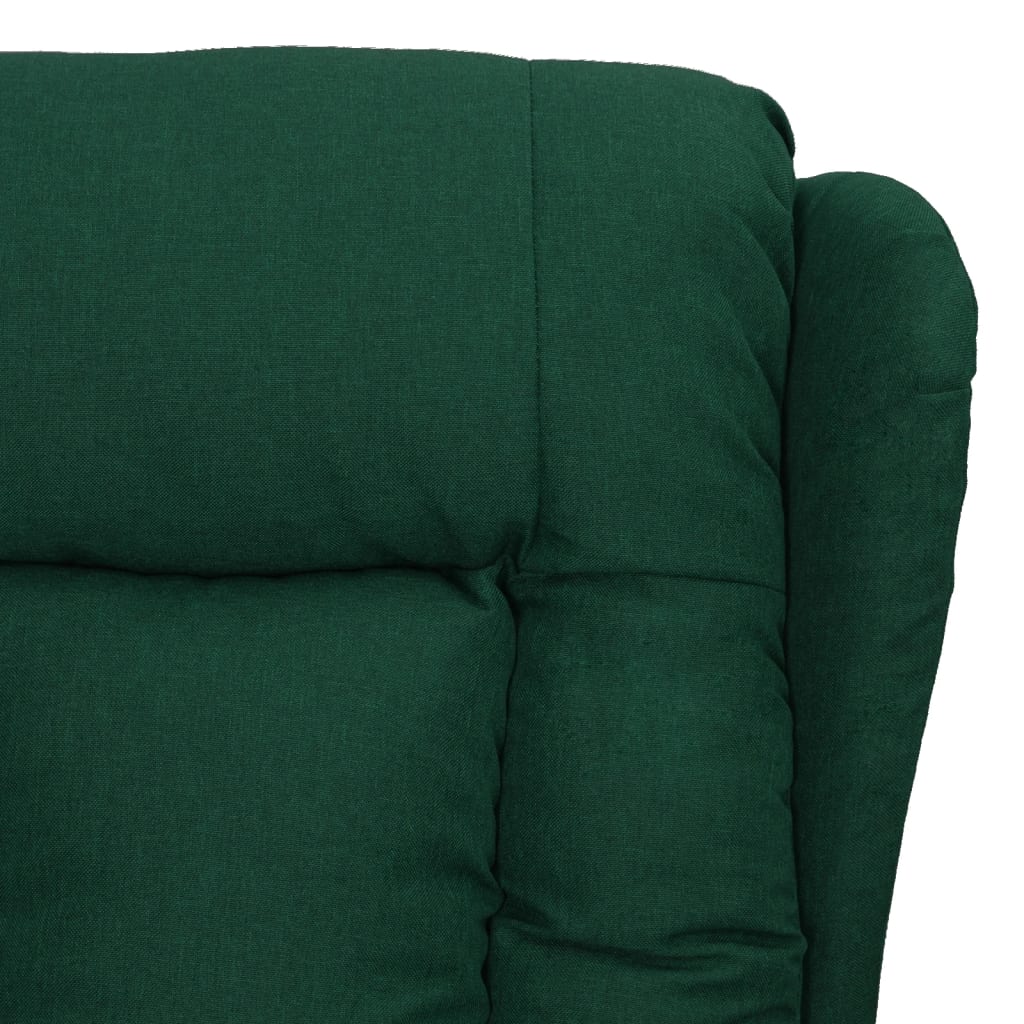 Massagesessel Dunkelgrün Stoff