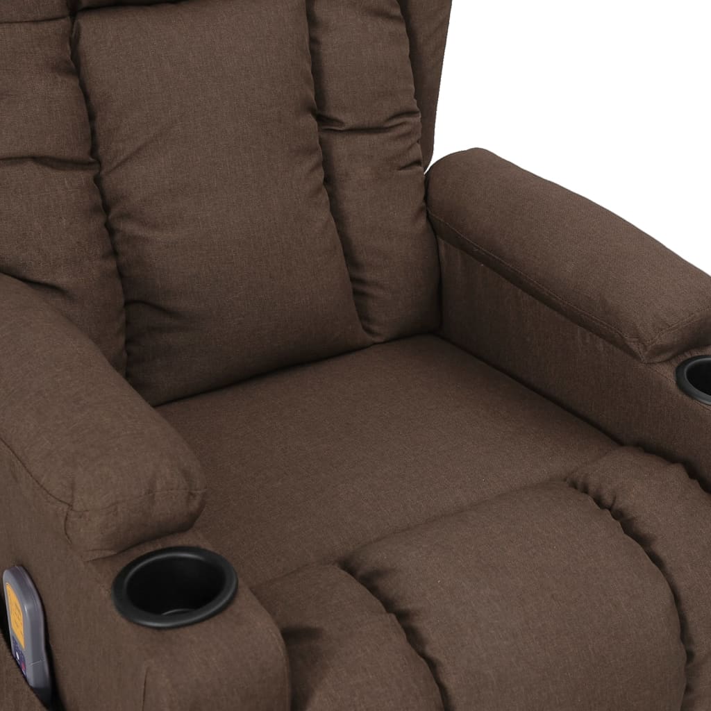 Massagesessel Taupe Stoff