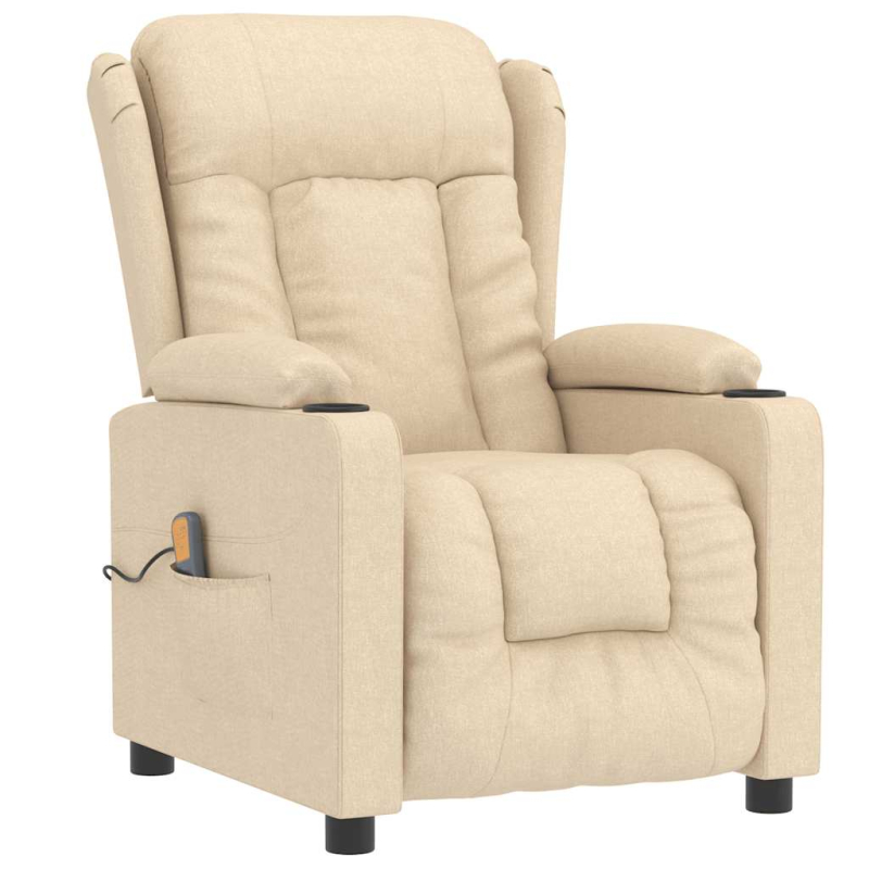 Massagesessel Creme Stoff