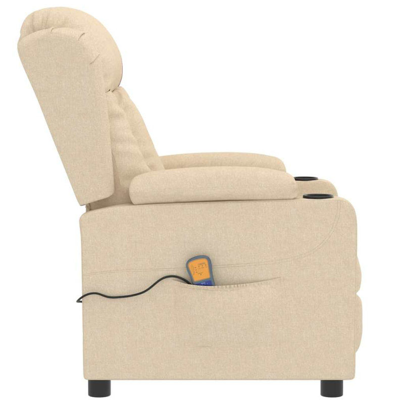 Massagesessel Creme Stoff
