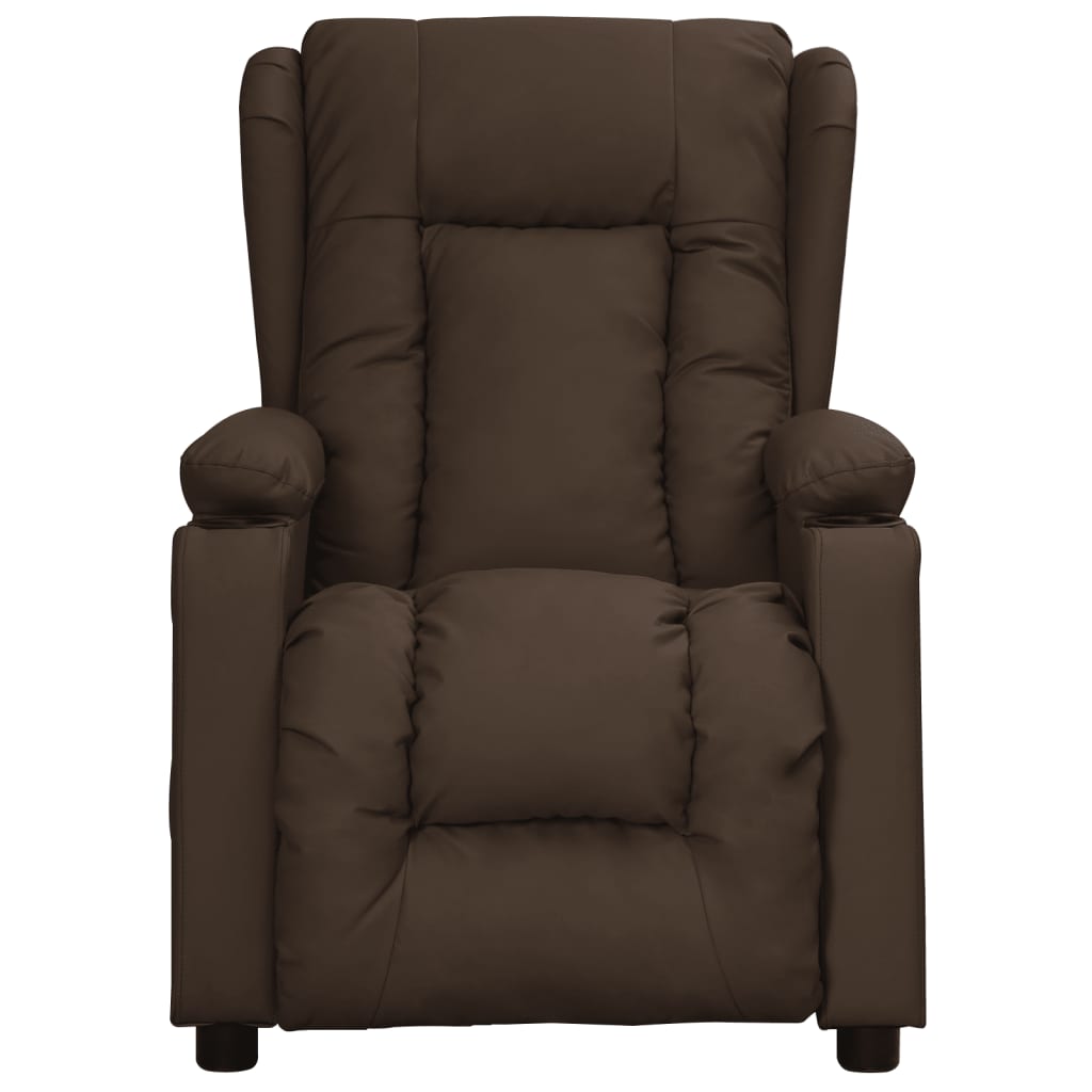Relaxsessel Braun Kunstleder