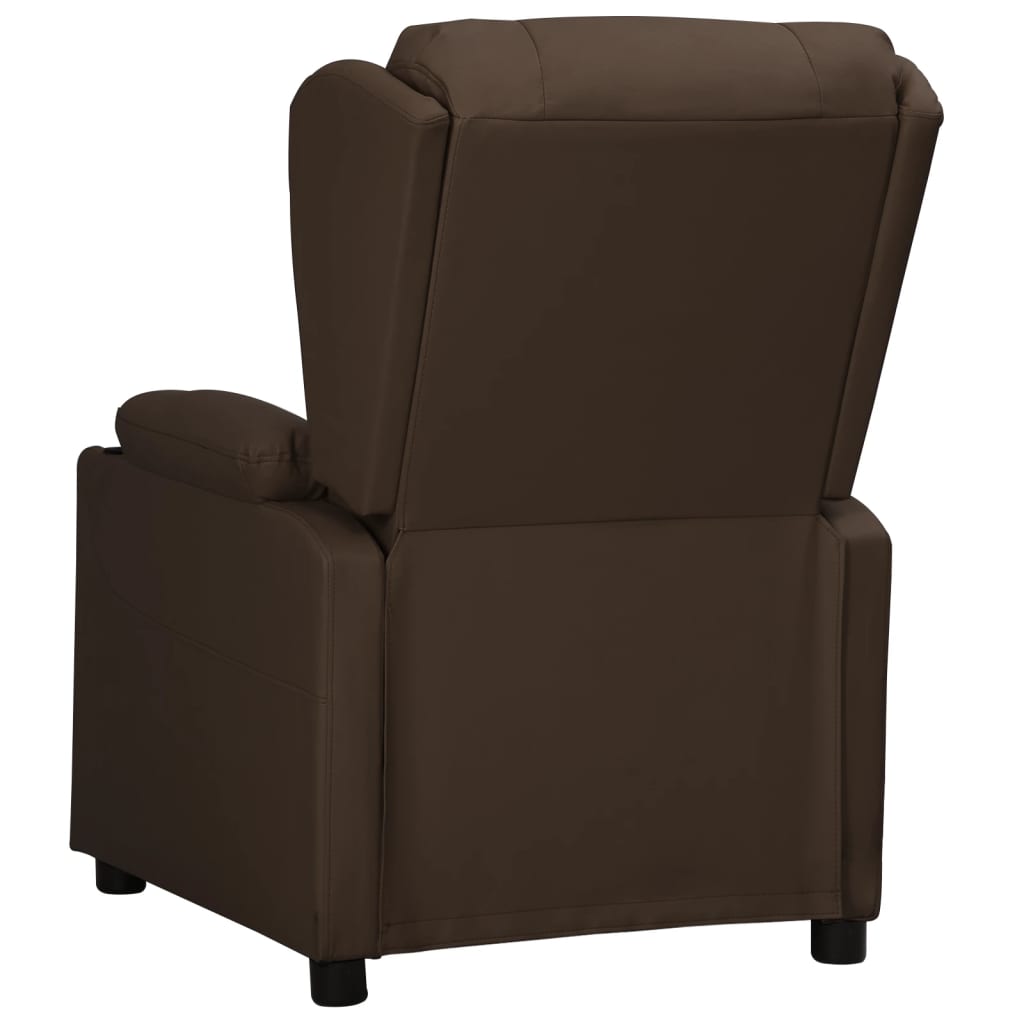 Relaxsessel Braun Kunstleder