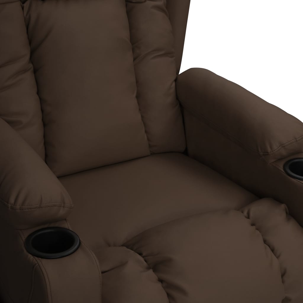 Relaxsessel Braun Kunstleder