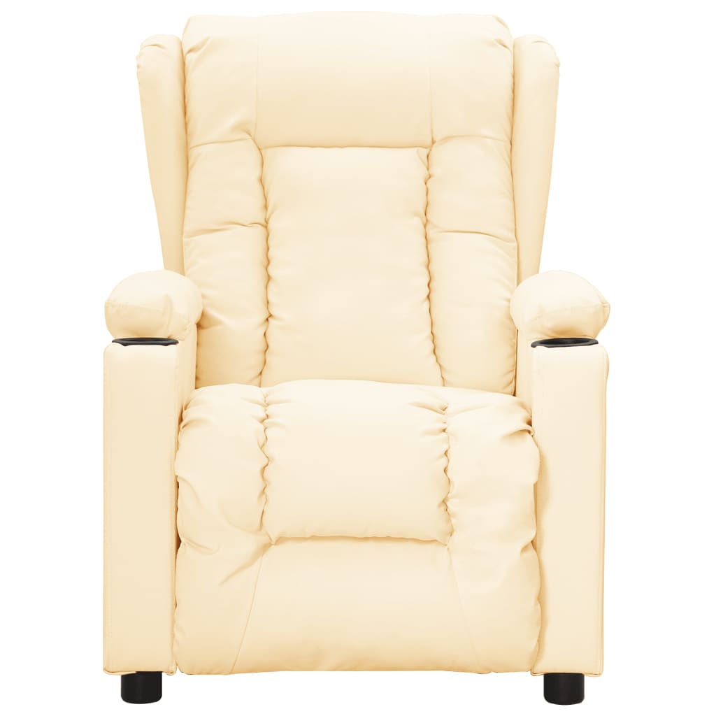 Relaxsessel Creme Kunstleder