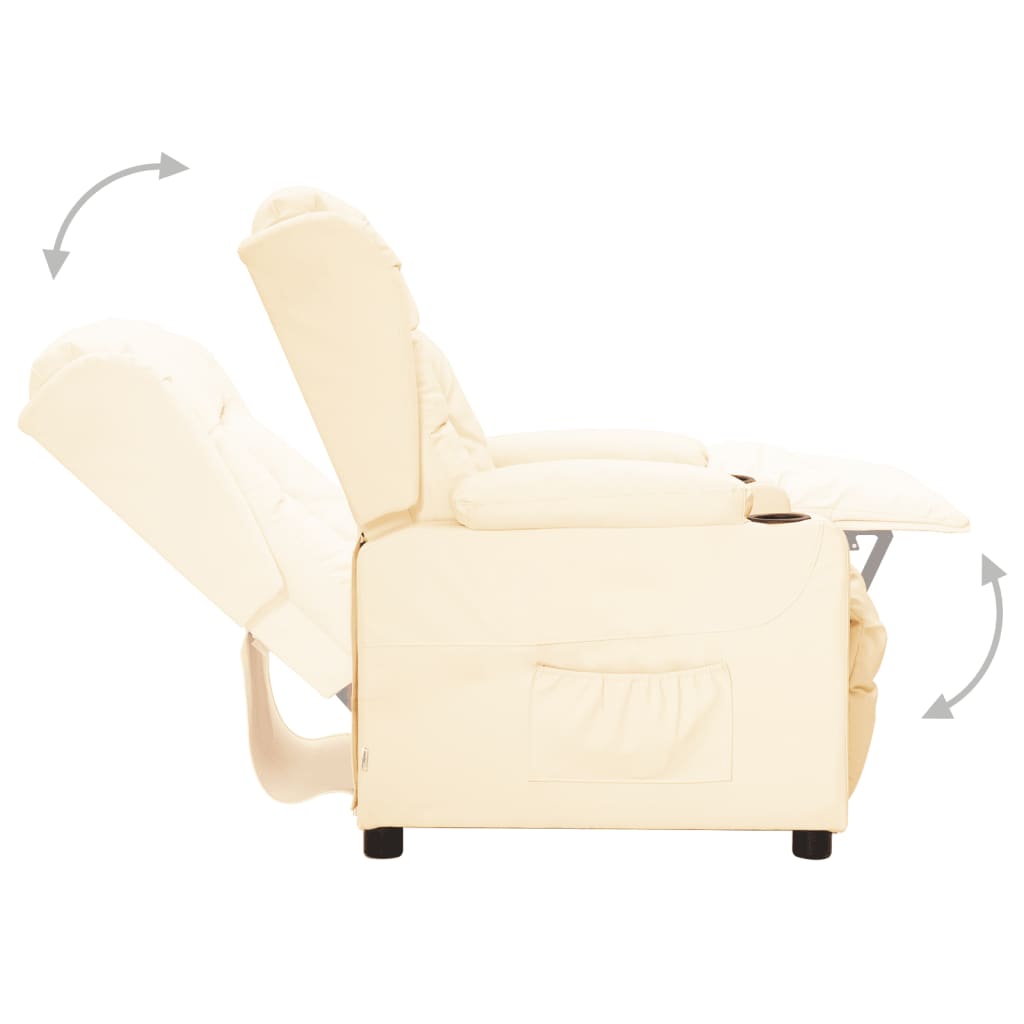 Relaxsessel Creme Kunstleder