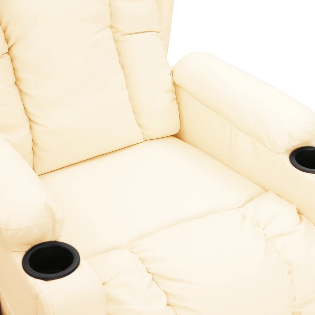 Relaxsessel Creme Kunstleder