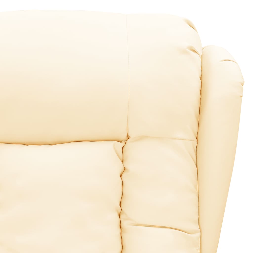 Relaxsessel Creme Kunstleder