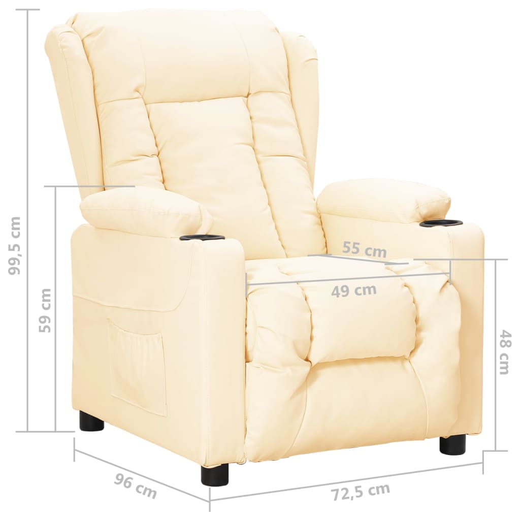 Relaxsessel Creme Kunstleder
