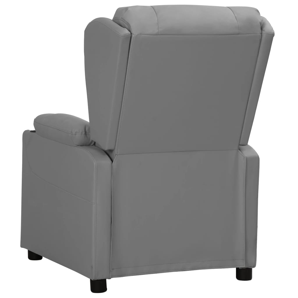 Relaxsessel Grau Kunstleder