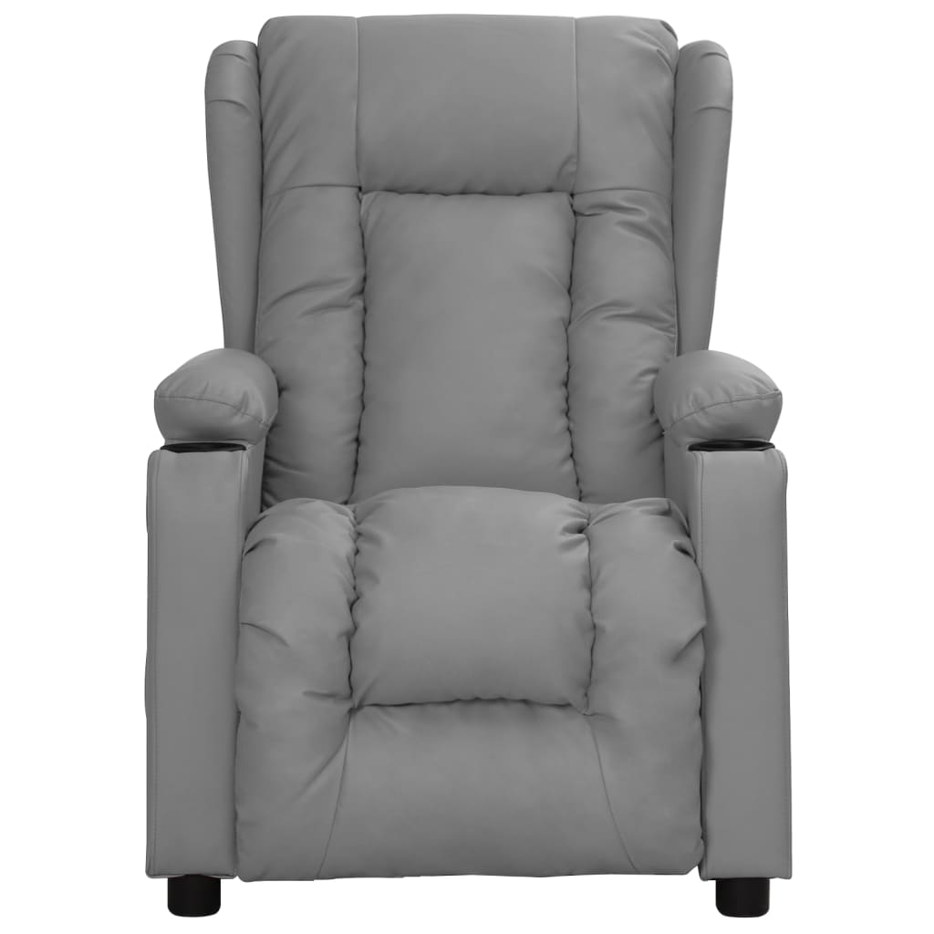 Relaxsessel Grau Kunstleder
