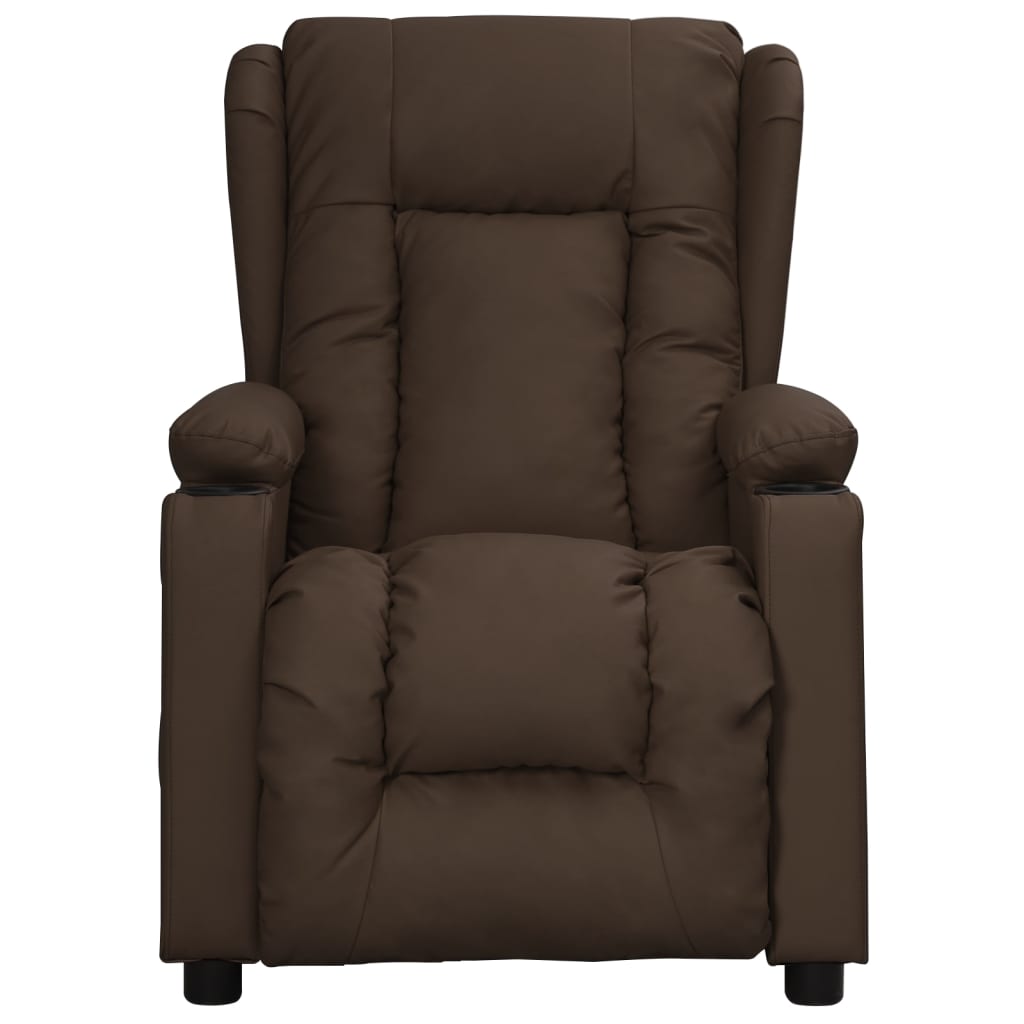 Massagesessel Braun Kunstleder