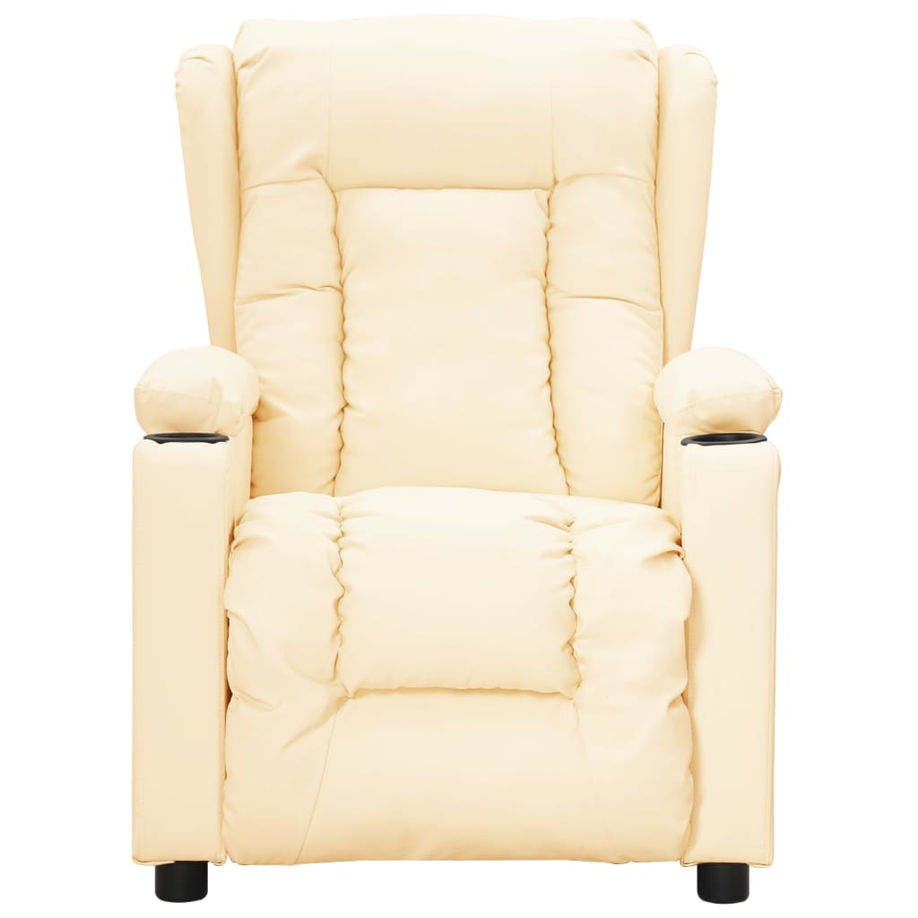 Massagesessel Creme Kunstleder