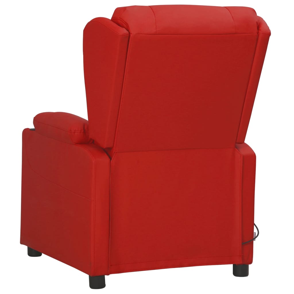 Massagesessel Weinrot Kunstleder