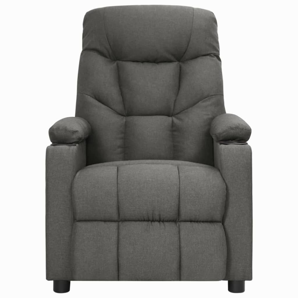 Massagesessel Dunkelgrau Stoff