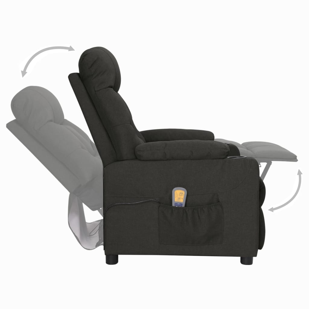 Massagesessel Schwarz Stoff