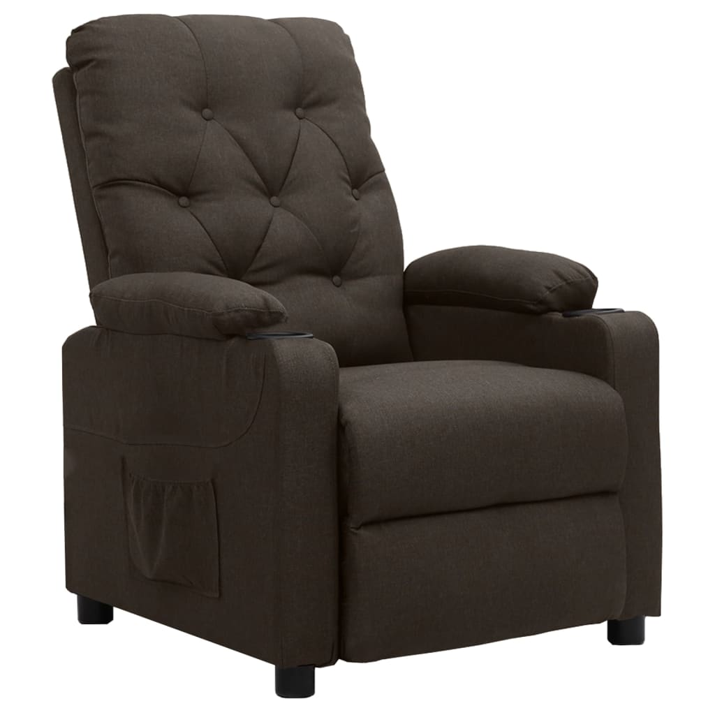 Relaxsessel Dunkelbraun Stoff