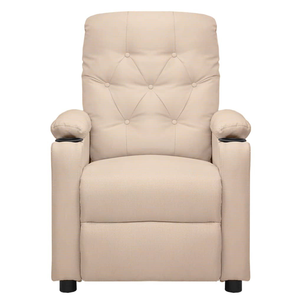 Massagesessel Creme Stoff