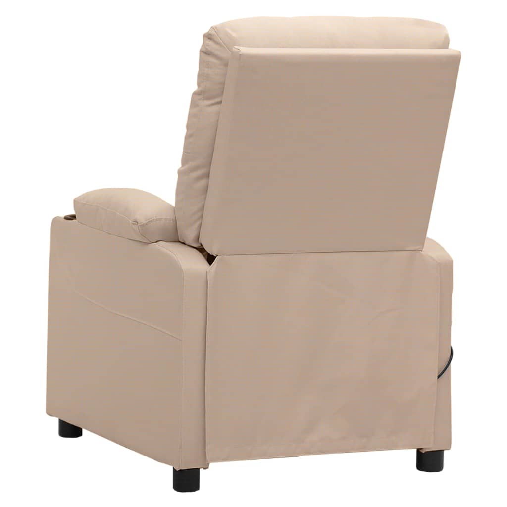 Massagesessel Creme Stoff