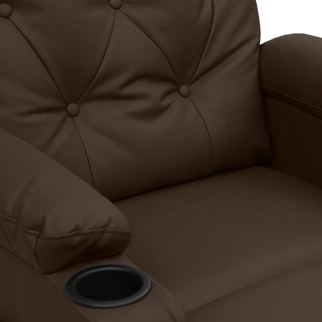 Massagesessel Braun Kunstleder