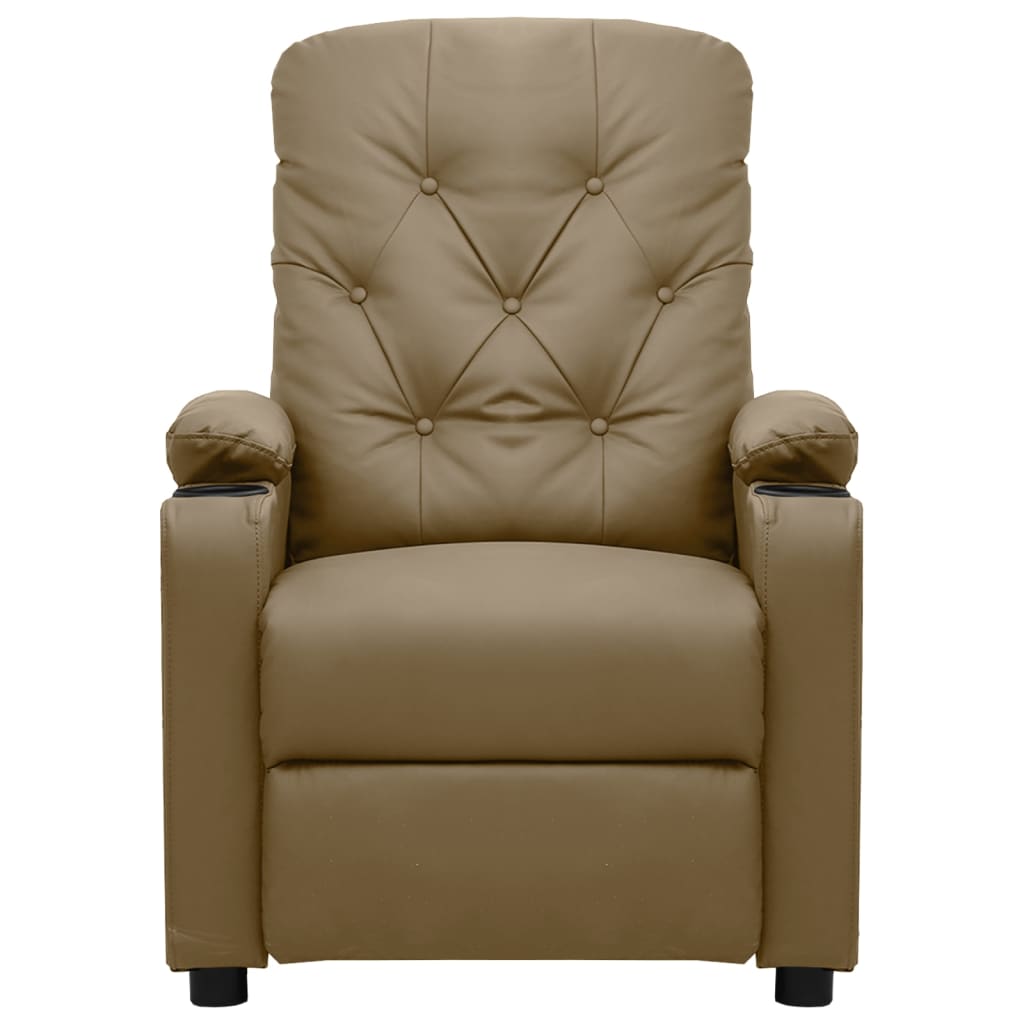 Massagesessel Cappuccino-Braun Kunstleder