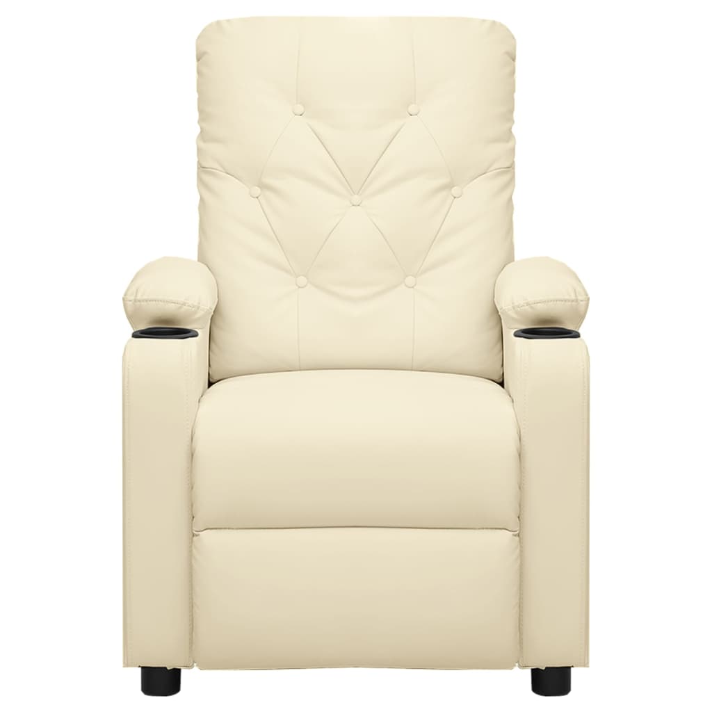 Massagesessel Creme Kunstleder