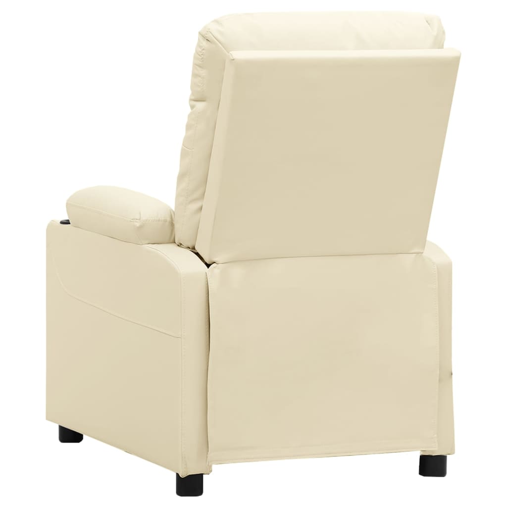 Massagesessel Creme Kunstleder