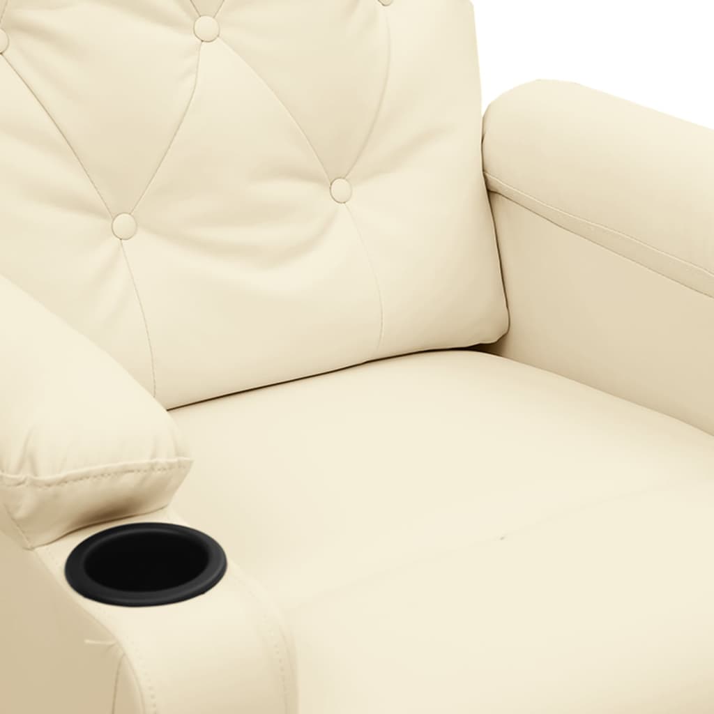 Massagesessel Creme Kunstleder