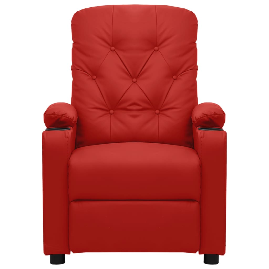 Massagesessel Weinrot Kunstleder