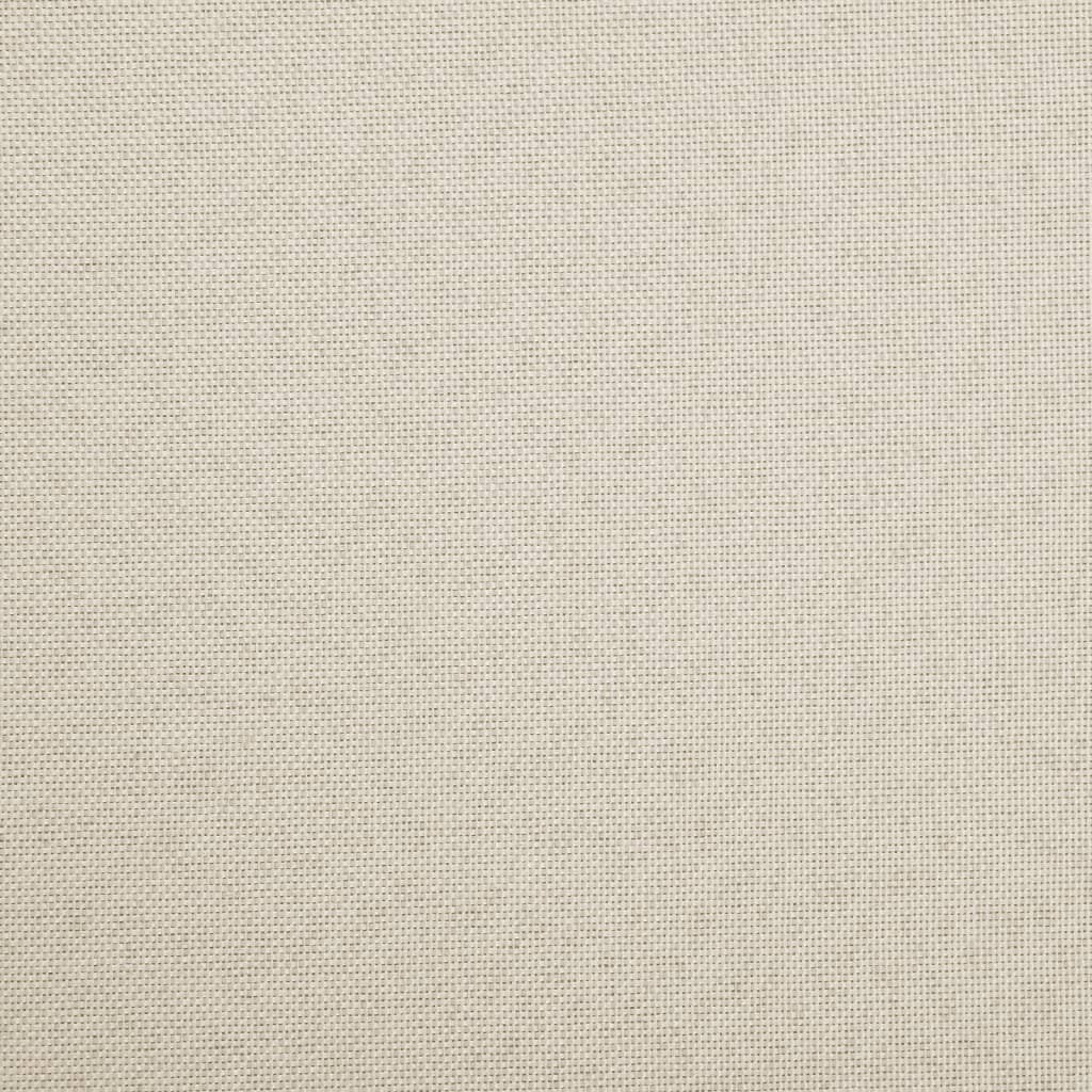Hocker mit Stauraum Cremeweiß Leinenoptik